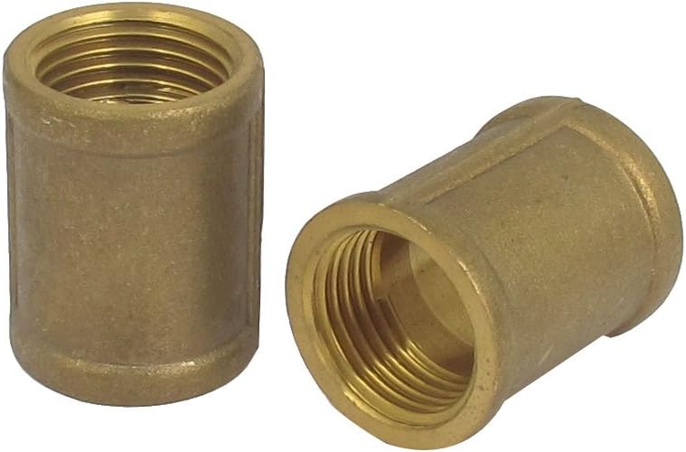 1/2BSP Female Thread Brass Water Pipe Coupling Fitting Connector 2pcs