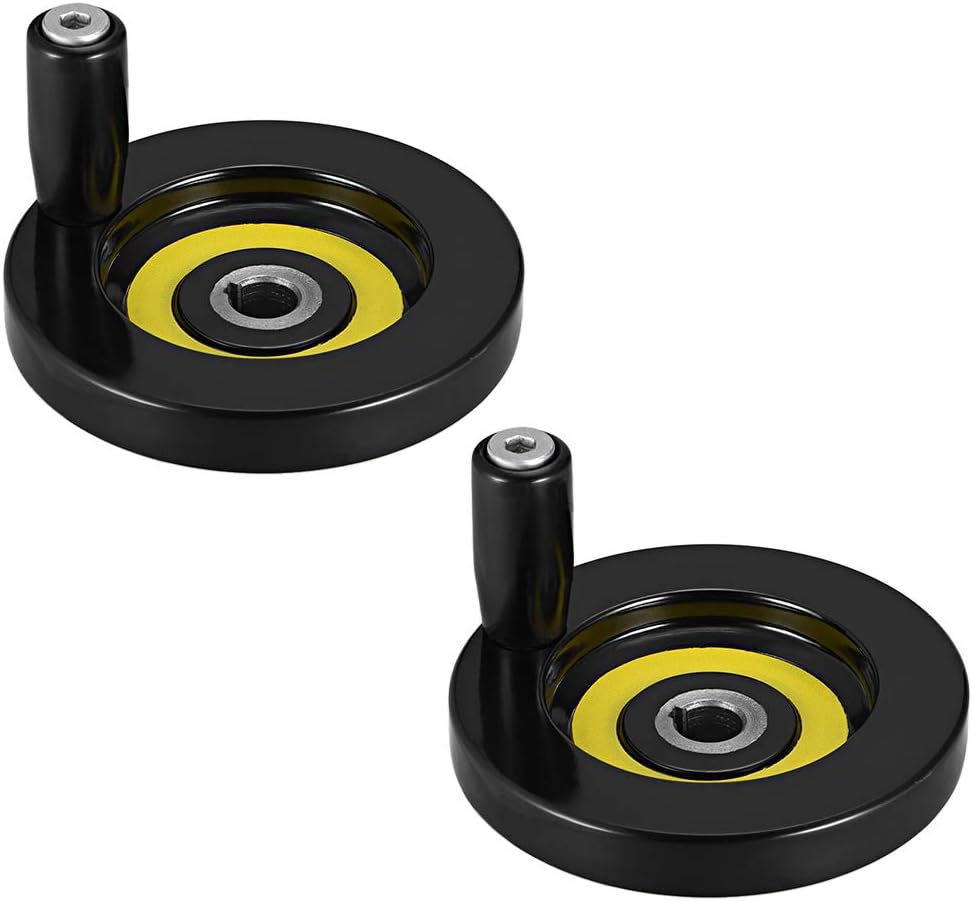 Hand Wheel 80mm Diameter 10mm Hole Diameter for Milling Machine 2Pcs