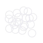 Silicone O-Rings, 15mm OD 12mm ID 1.5mm Width VMQ Seal Gasket for Compressor Valves Pipe Repair, White, Pack of 20