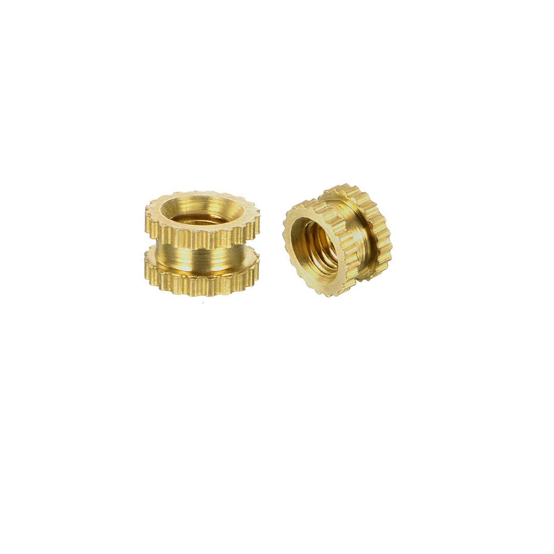 Knurled Insert Nuts - 80Pcs M3 x 3mm Length x 5mm OD Female Thread Brass Threaded Insert Embedment Nut for 3D Printer
