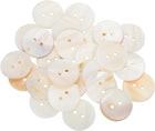 25 Pcs Natural Shell Buttons, 2 Hole Mother of Pearl Buttons 25mm Sewing Craft Button for Shirt Sewing DIY Crafts Decoration, White