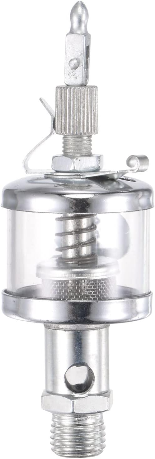 Needle Valve Type Oil Cup M14x1.5 Thread 25ml Sight Gravity Drip Feed Oiler