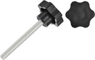 2Pcs Star Knobs, M10x90mm Plastic Hex Shaped Clamping Handle Screw Knobs, Hand Tightening Star Screw Knobs for Machinery Umbrella Base Replacement