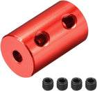 1/8 Inch to 1/8 Inch Bore Rigid Coupling Set Screw L20XD12 Aluminum Alloy,Shaft Coupler Connector for 3D Printers, Motor Accessories,Dark Red,4pcs