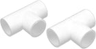20mm Inner Dia 3 Way T Shaped PVC Water Pipe Tube Joint Connector 2pcs