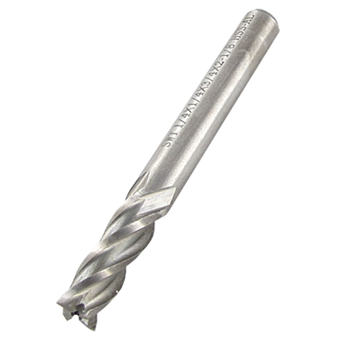 1/4"x1/4"x0.75"x2.3 Helical Groove 4 Flutes Spiral End Mill Milling Cutter