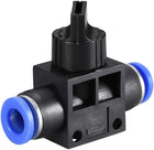 8mm OD Pneumatic Air Flow Control Valve with Push-to-Connect Fitting,Union Straight,Pneumatic Air Controller Valve 5pcs