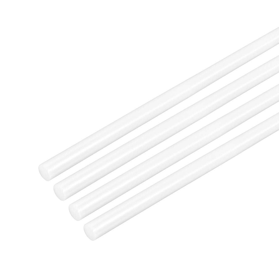 Plastic Round Rod 1/8 Inch Dia 20 Inch Length White (POM) Polyoxymethylene Rods Engineering Plastic Round Bar 4pcs(3mm)