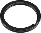 LinkMejor Split Key Ring 28mm Open Flat Jump Connector for Lanyard Zipper Handbag, Electrophoretic Paint Iron, Pack of 10