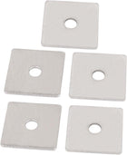 M6 x 30mm Square Stainless Steel Flat Repair Plate Silver Tone 5pcs