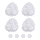 4 Pcs Self Adhesive Caster Wheels, 360 Degree Rotation Mini Caster Swivel Rollers Universal Sticky Swivel Wheels for Furniture Storage Bins Trash Can (White, 3 Nylon Rolling Ball)