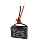 a14071500ux0216 CBB61 2uF Rectangle Non Polar Electric Motor Capacitor, AC 450V, Black