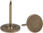 Upholstery Nails Tacks 11mmx17mm Flat Head Furniture Nails Bronze Tone for Furniture Sofa Headboards, 100 Pcs