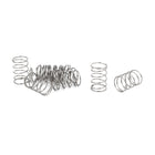 Compression Spring,304 Stainless Steel,10mm OD,0.6mm Wire Size,15mm Free Length,Silver Tone,10Pcs