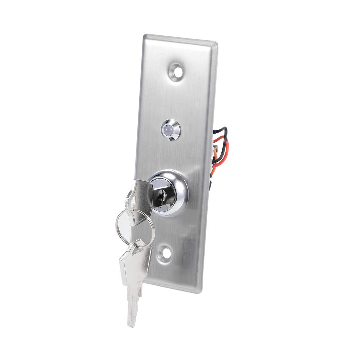 On/Off Key Switch Exit Switches Emergency Door SPST with DC 12V Red Green LED Indicator