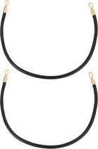 2Pcs Leather Handbag Handles, 60cm/23.6" PU Leather Shoulder Bag Straps Leather Purse Straps for Women's Handbag Tote Bag Handles Replacement (Black, Gold)