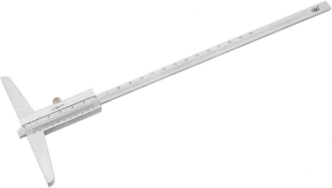 0-200mm Depth Vernier Caliper Micrometer Gauge Measuring Tool 0.02mm Resolution