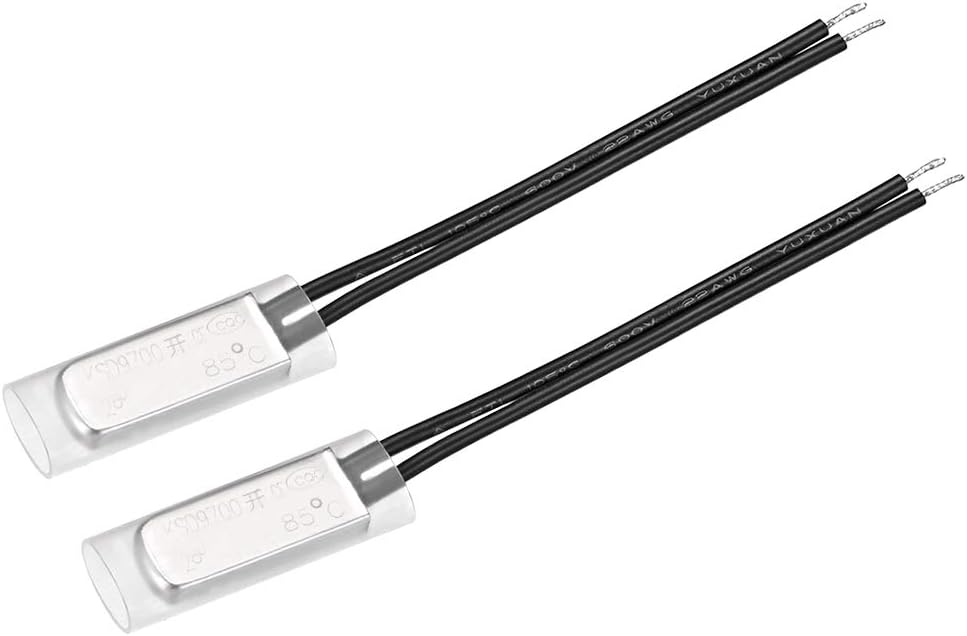 KSD9700 Thermostat, 85℃ Normally Open Temperature Switch Thermal Switch, N.O 5A Metal Temperature Controller 2pcs