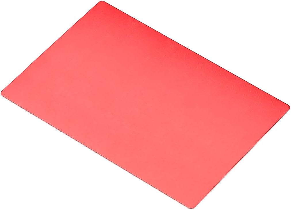 Blank Metal Business Card 100x60x0.6mm Anodized Aluminum Plate for DIY Laser Printing Red