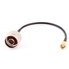 a15100700ux0518 SMA-J Male to N-J Male RG174 Coaxial Cable Pigtail, 15 cm