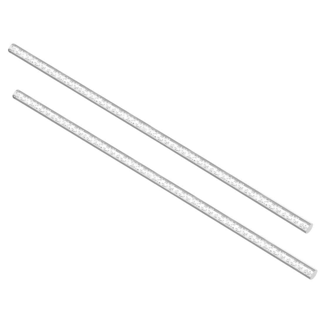 Acrylic Rod Round Bubble PMMA Bar 0.24 Inch Dia 10 Inch Length Clear 2Pcs
