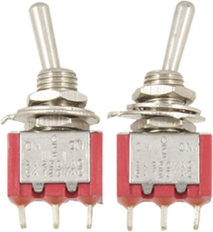 2 Pcs AC 120V/5A 250V/2A on Off on SPDT Toggle Latching Switches