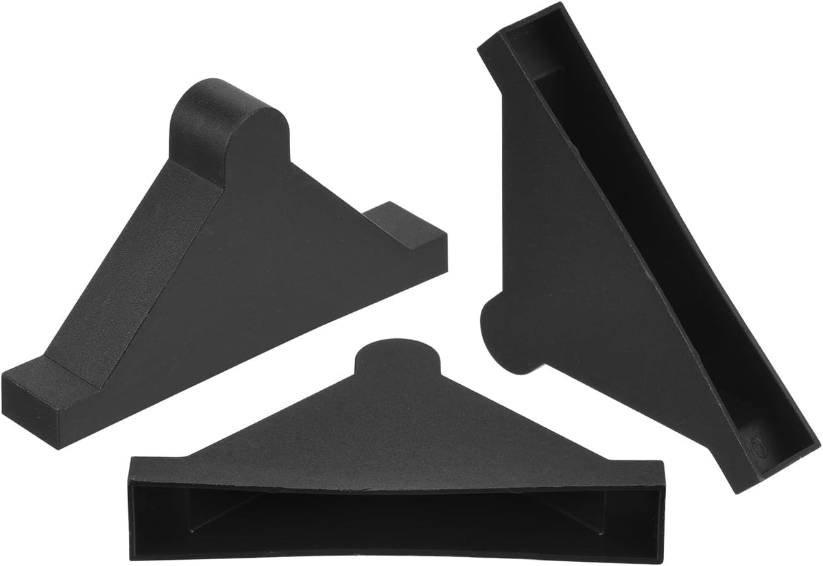 50Pcs Plastic Corner Protectors 10x70mm Triangle Shape Glass Corner Guards Cushion for Corner Protection of Glass, Mirror, Tile, Black