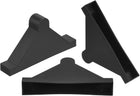 50Pcs Plastic Corner Protectors 10x70mm Triangle Shape Glass Corner Guards Cushion for Corner Protection of Glass, Mirror, Tile, Black