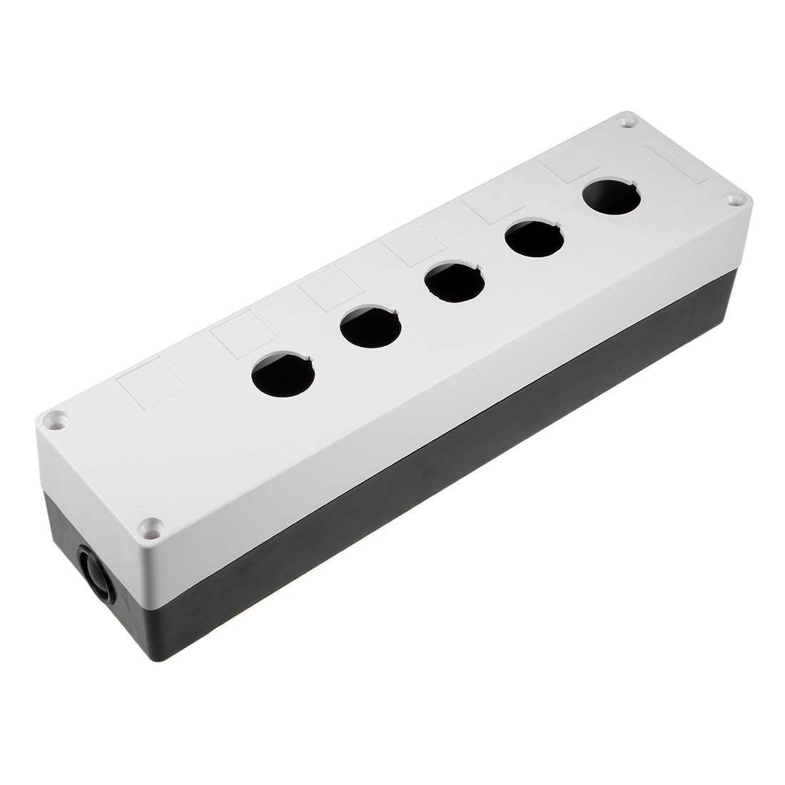 Push Button Switch Control Station Box 22mm 5 Button Hole Waterproof Black and Grey