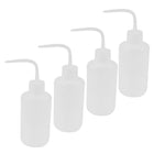 Plastic Lab Bent Tip Liquid Storage Squeeze Bottle 250mL 4 Pcs