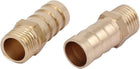 G1/4 Male Thread 12mm Dia Brass Barb Type Hose Tubing Fittings Connectors 2pcs