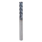 Carbide Square End Mill, 1/4" Diameter TiAlN Coated 4 Flutes Milling Bit Cutter, for Hardened Steel Stainless Steel Alloy Metal, 1/4" Shank 1-1/8" Cut Length 3" Long HRC50