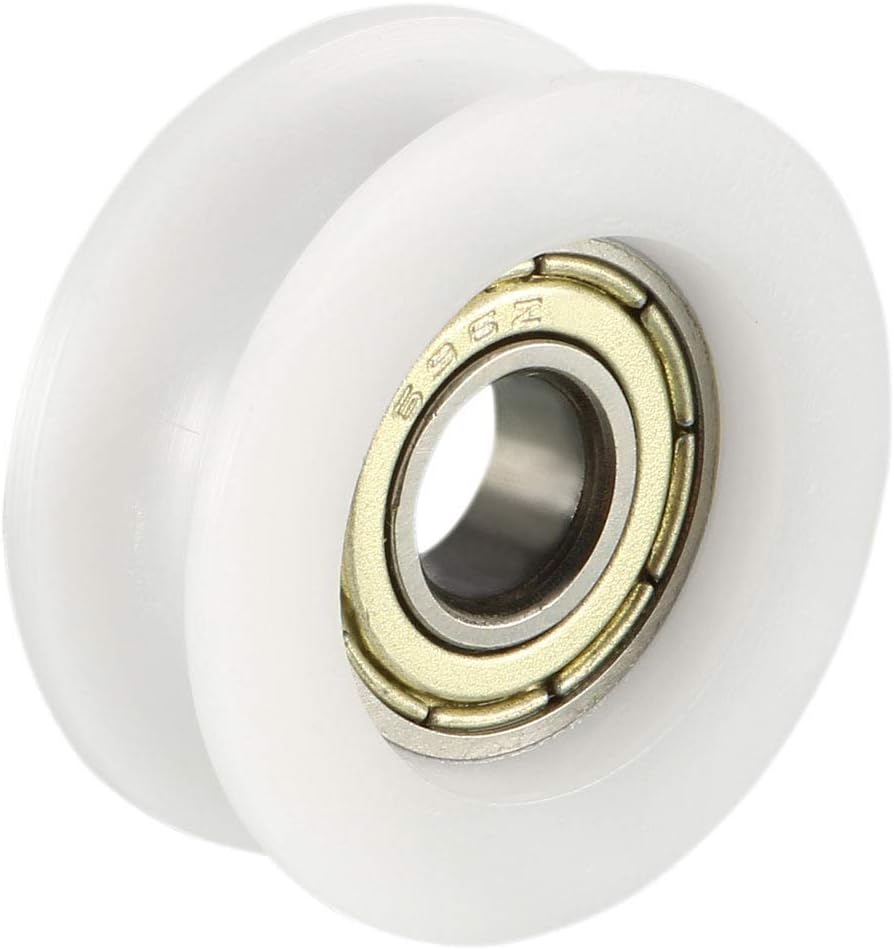 4pcs 1.8mm Deep Metal U Groove Guide Bearing Pulley Rail Ball Wheel 6x22x8mm