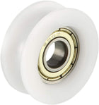 4pcs 1.8mm Deep Metal U Groove Guide Bearing Pulley Rail Ball Wheel 6x22x8mm