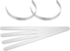 6Pcs Bracelet Blanks, 3/8 x 6inch Bangle Blanks Cuff Bracelet Blanks Aluminum for DIY Bracelet Jewelry Making(Silver, 1.6mm Thick)