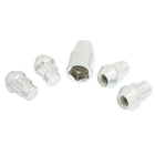 M12 x 1.5 Auto Car Racing 5 Point End Wheel Tuner Lug Nuts Silver Tone
