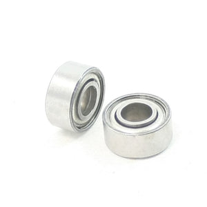 2 Pcs Metallic Shielded 4mm x 9mm x 4mm Deep Groove Radial Ball Bearing