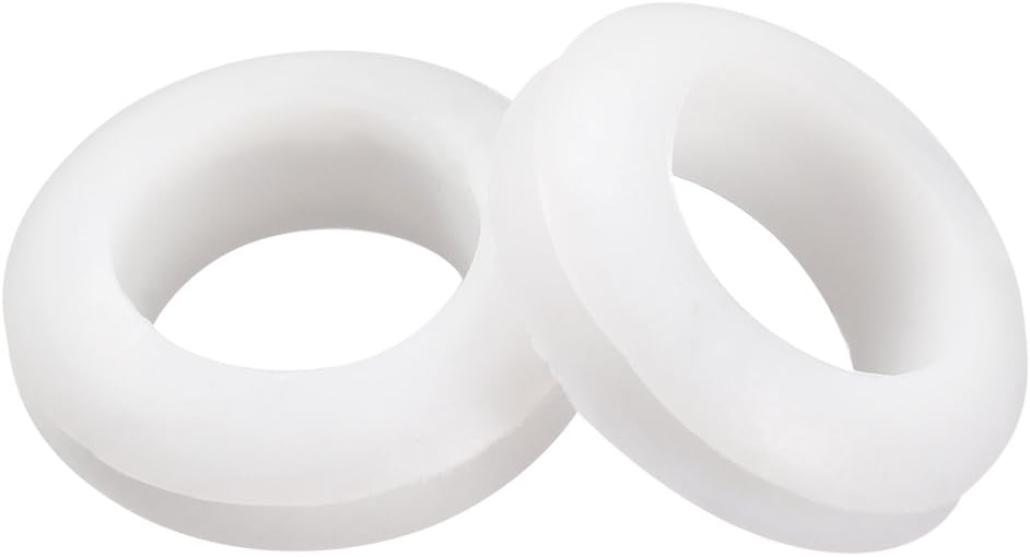 Wire Protector Oil Resistant Armature Rubber Grommet 12mm Inner Dia 100Pcs White