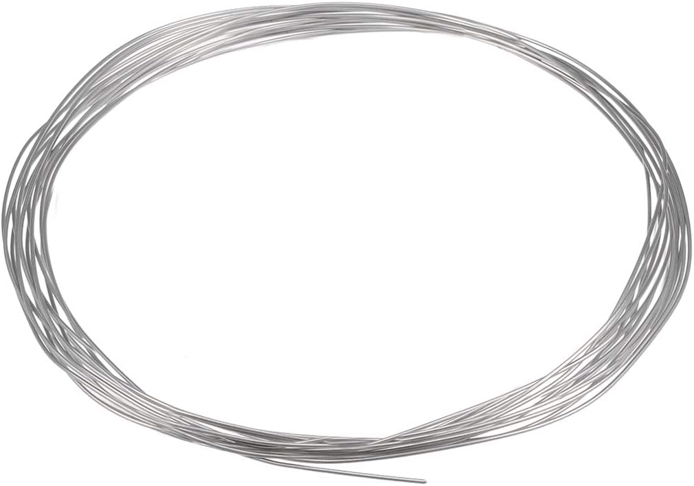 Fio de resistência níquel-cromo com espessura de 1,4 mm e bitola de 15 AWG, ideal para revestir elementos de aquecimento, com comprimento de 16 pés.