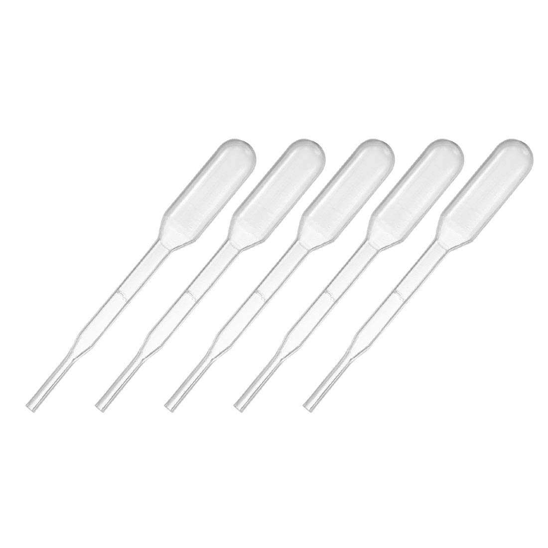 20 Pcs Plastic Disposable Pipettes 0.2ml, Clear Transfer Pipettes, 61mm Length, Liquid Dropper for Lab
