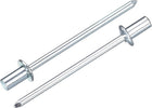100Pcs 1/8"x1/4" Round Head Closed End Blind Rivets, Zinc-Plated Carbon Steel Grip and Mandrel Cap Blind Rivets, Silver