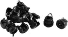 Nylon Flat Cable Wire Strain Relief Bushing Grommet 6N-4 12pcs Black