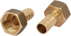 3/8BSP Female Thread 10mm Hose Barb Brass Tubing Coupler Connector Fitting 2pcs
