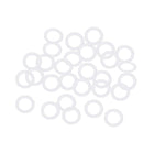Silicone O-Rings, 9.5mm OD 6.5mm ID 1.5mm Width VMQ Seal Gasket for Compressor Valves Pipe Repair, White, Pack of 30