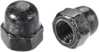Acorn Hex Cap Nuts - 100Pcs M3 Dome Nuts Carbide Steel Hexagon Decorative Cap Nut for Screws Bolts Black