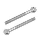 M10 x 90mm Machinery Shoulder Swing Lifting Eye Bolt 304 Stainless Steel Metric Thread 2pcs