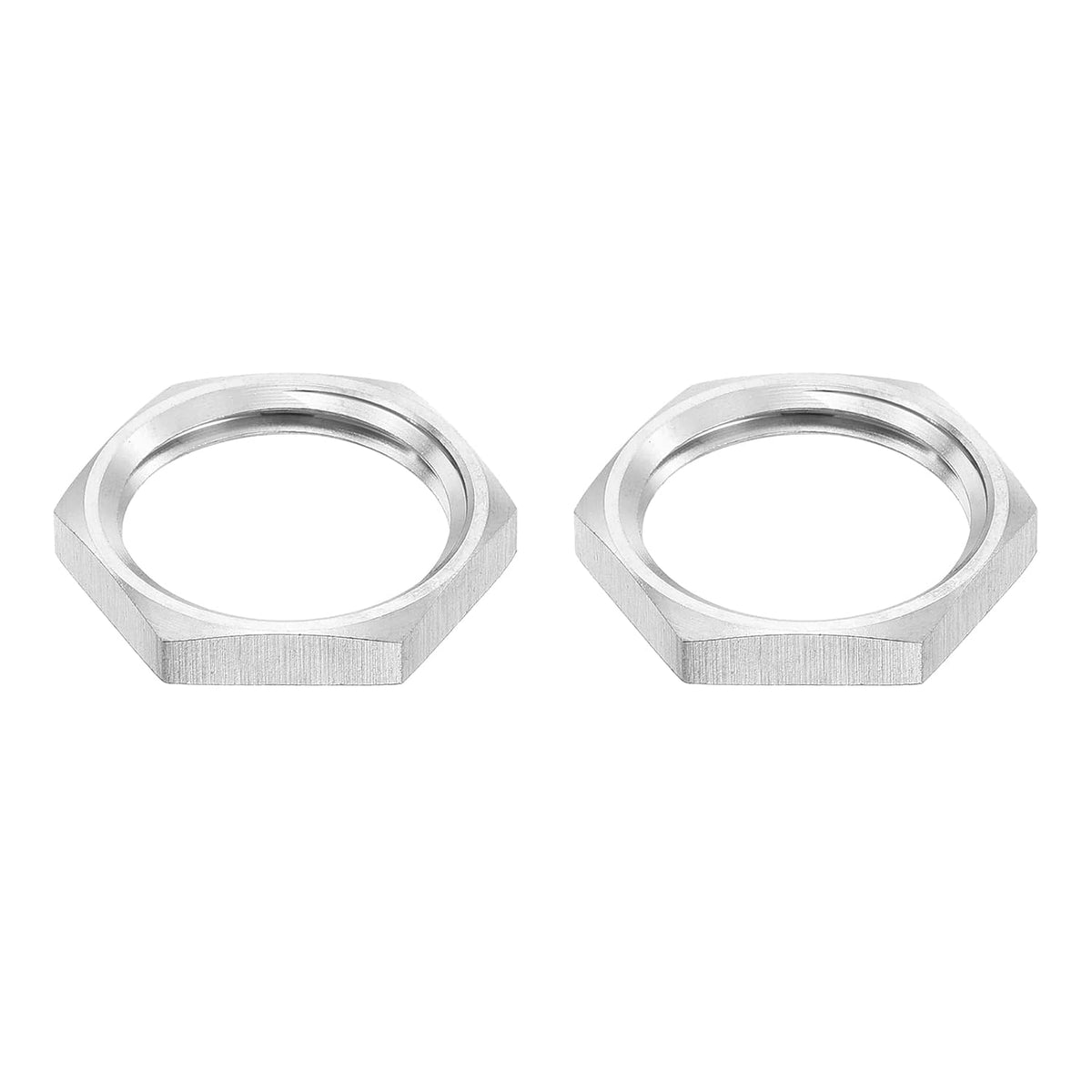 G1/4 Pipe Fitting Hex Thin Lock Nut, Locknut Female Fastening for Plumbing, 304 Stainless Steel 2Pcs