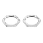 G1/4 Pipe Fitting Hex Thin Lock Nut, Locknut Female Fastening for Plumbing, 304 Stainless Steel 2Pcs