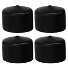 LinkMejor 2 Tommer Gummihette, 4-Pack, Svart