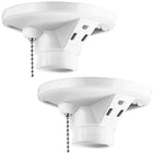 LinkMejor 2 Pack Prese da Luce in Porcellana con Spina e Cavo di Trascinamento